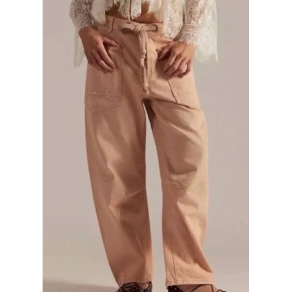 Free People We The Free Moxie Low Slung Bluehing Pink Jeans 28 New With‎ Tags